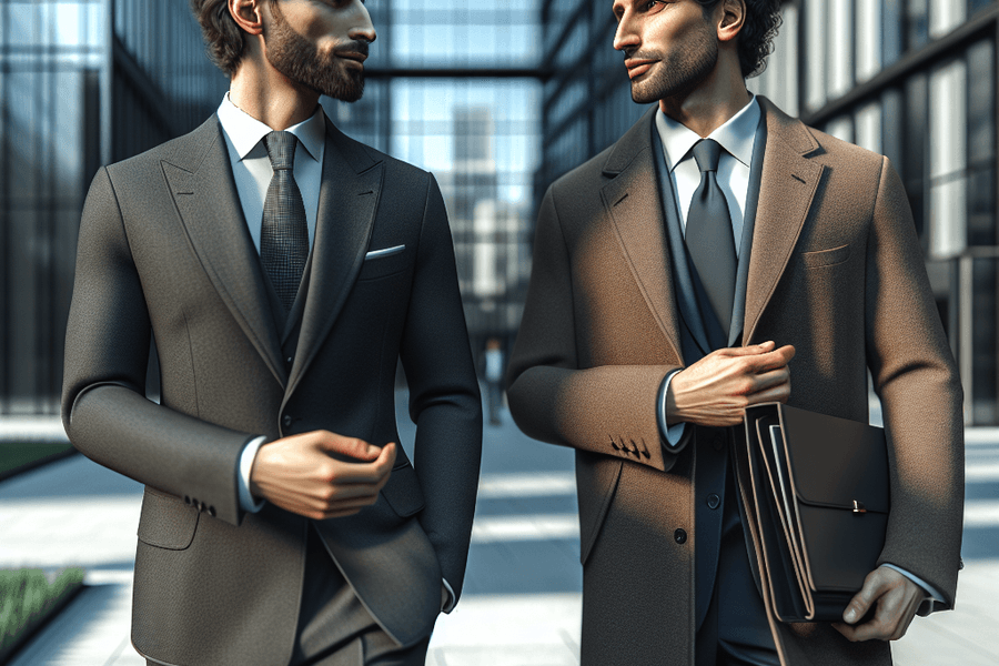 Ugur Sahin and Özlem Türeci walk together outside a modern biotech headquarters, conversing.